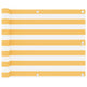 Paravento per balcone Vidaxx 75x400 cm tessuto oxford bianco e giallo