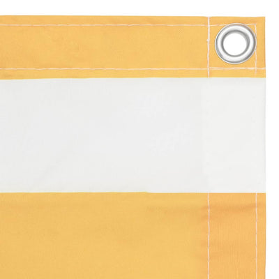 Paravento per balcone Vidaxx 75x400 cm tessuto oxford bianco e giallo