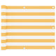 Paravento per balcone Vidaxx 75x600 cm tessuto oxford bianco e giallo