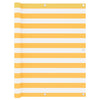 Vidaxx biombo de balcón 120x300 cm tela oxford blanco y amarillo
