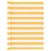 Vidaxl Balcony Screen 120x500 cm tessuto Oxford bianco e giallo