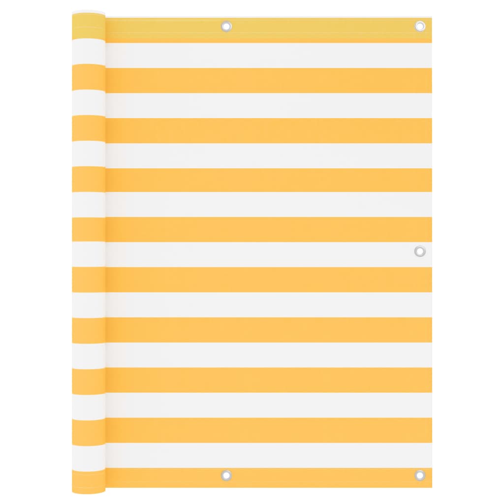 Pantalla de balcón Vidaxl 120x600 CM Oxford Fabric White and Yellow