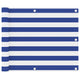 Vidaxl Balcony Screen 75x600 cm tessuto Oxford bianco e blu