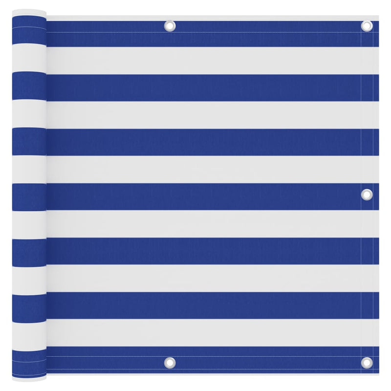 Vidaxl balkonscherm 90x400 cm oxford stof wit en blauw