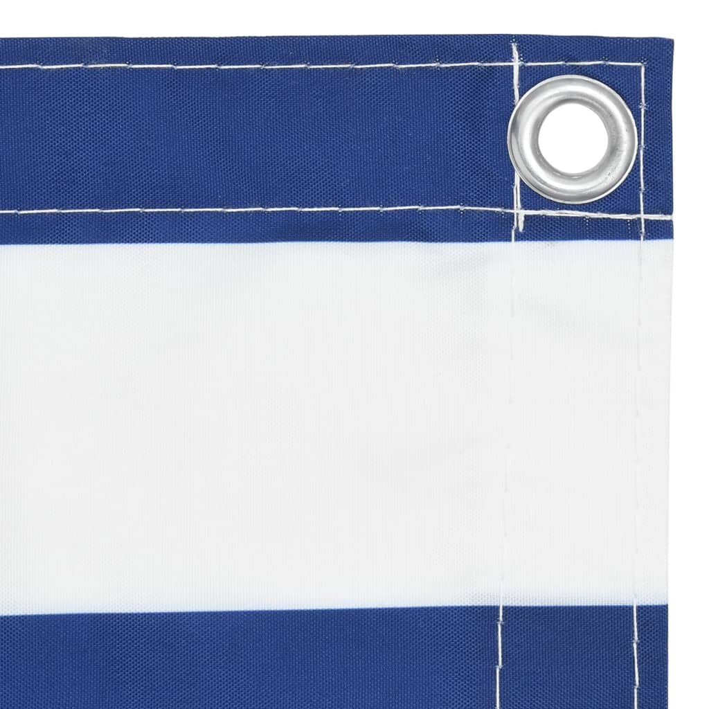 Vidaxl Balcony Screen 90x600 cm tessuto Oxford bianco e blu