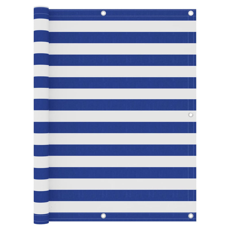 Vidaxl Balcony Screen 120x300 cm tessuto Oxford bianco e blu