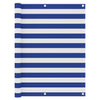 Pantalla de balcón Vidaxl 120x500 CM Oxford Fabric White and Blue