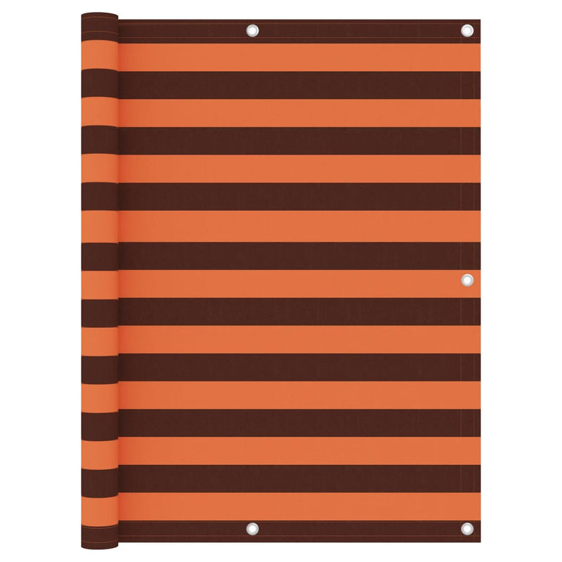 Pantalla de balcón Vidaxl 120x400 CM Oxford Fabric Naranja y marrón