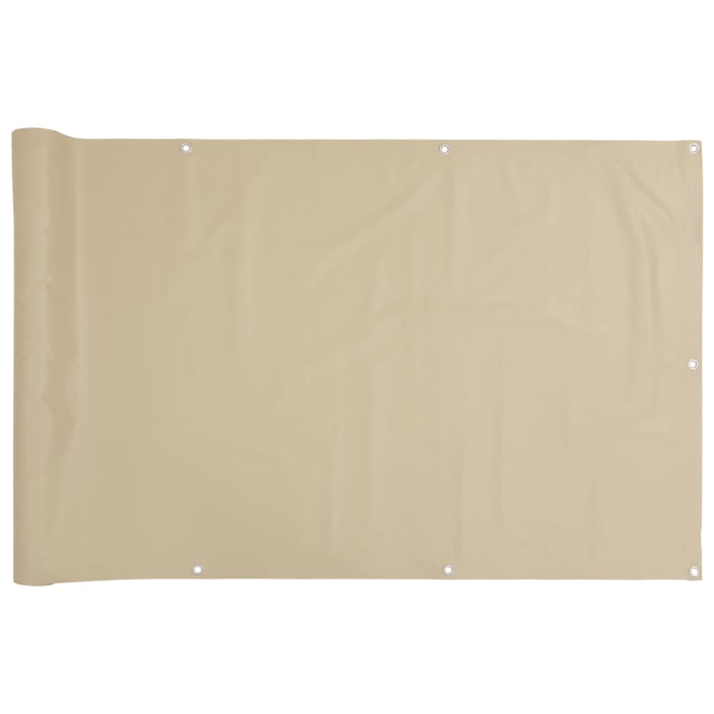 Pantalla de balcón Vidaxl 75x300 cm Oxford Fabric beige