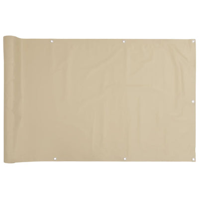 Vidaxl Balcony Screen 90x300 cm Tessuto Oxford Beige