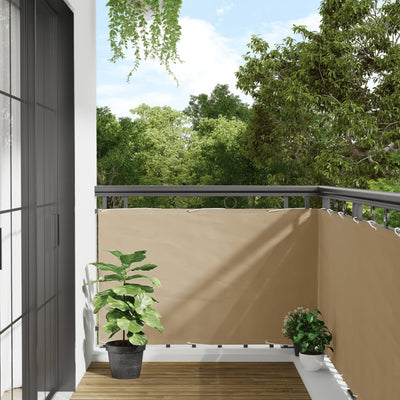 Vidaxl Balcony Screen 90x300 cm Tessuto Oxford Beige
