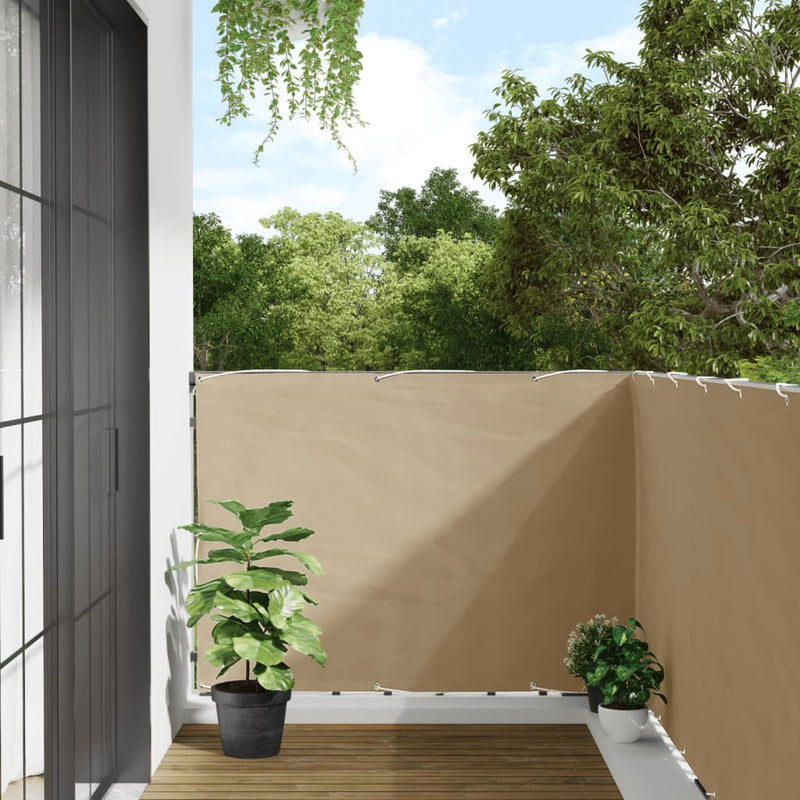 Pantalla de balcón Vidaxl 120x400 cm Oxford Fabric beige