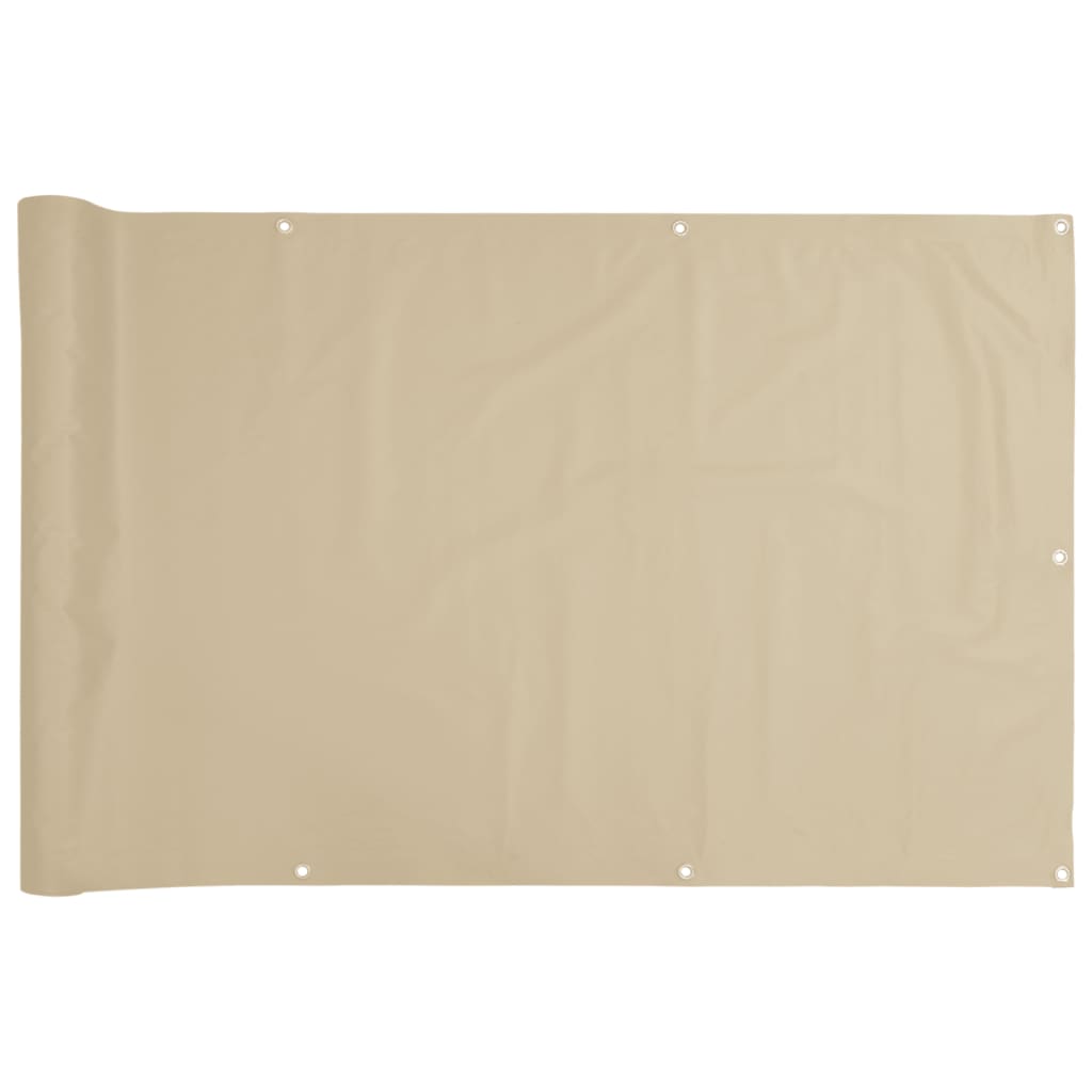 Pantalla de balcón Vidaxl 120x500 cm Oxford Fabric beige