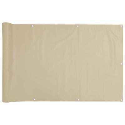Vidaxl Balcony Screen 120x600 cm Tessuto Oxford Beige