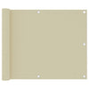 Pantalla de balcón Vidaxl 75x300 cm Oxford Fabric crème