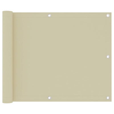 Vidaxl Balcony Screen 75x300 cm Oxford Fabric Crème