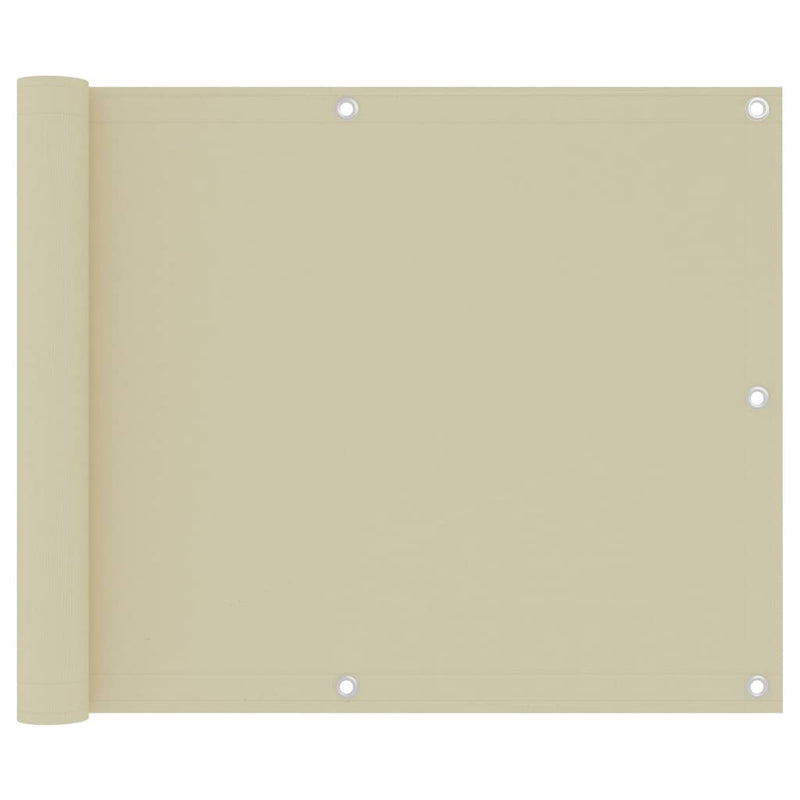 Vidaxl balkonscherm 75x300 cm oxford stof crème