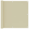 Pantalla de balcón Vidaxl 90x300 cm Oxford Fabric crème