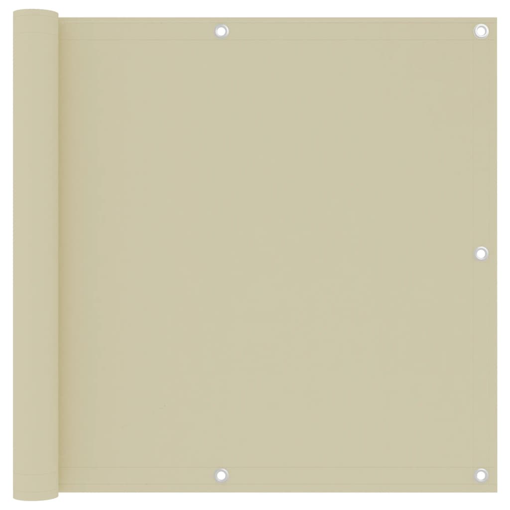Pantalla de balcón Vidaxl 90x300 cm Oxford Fabric crème