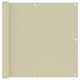 Pantalla de balcón Vidaxl 90x300 cm Oxford Fabric crème