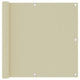 Vidaxl Balcony Screen 90x500 cm Crème in tessuto Oxford