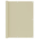Vidaxl Balcony Screen 120x600 cm Oxford Fabric Crème