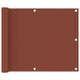 Vidaxl Balcony Screen 75x300 cm Terracotta in tessuto Oxford
