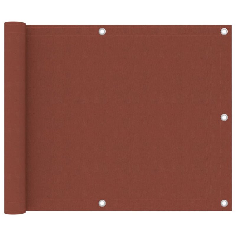 Pantalla de balcón Vidaxl 75x300 cm Oxford Fabric Terracotta