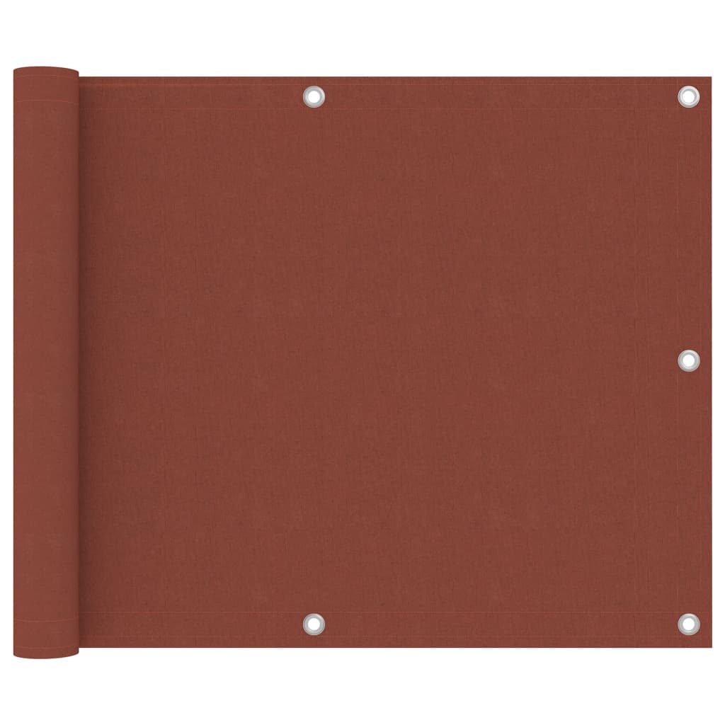 Pantalla de balcón Vidaxl 75x300 cm Oxford Fabric Terracotta