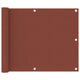 Vidaxl Balcony Screen 75x700 cm Terracotta in tessuto Oxford