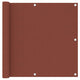 Pantalla de balcón Vidaxl 90x300 cm Oxford Fabric Terracotta