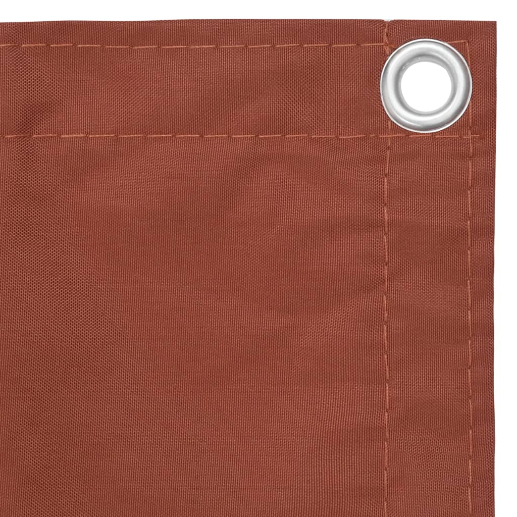 Pantalla de balcón Vidaxl 120x600 CM Oxford Fabric Terracotta
