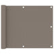 Vidaxl Balcony Screen 75x300 cm Tessuto Oxford Taupe