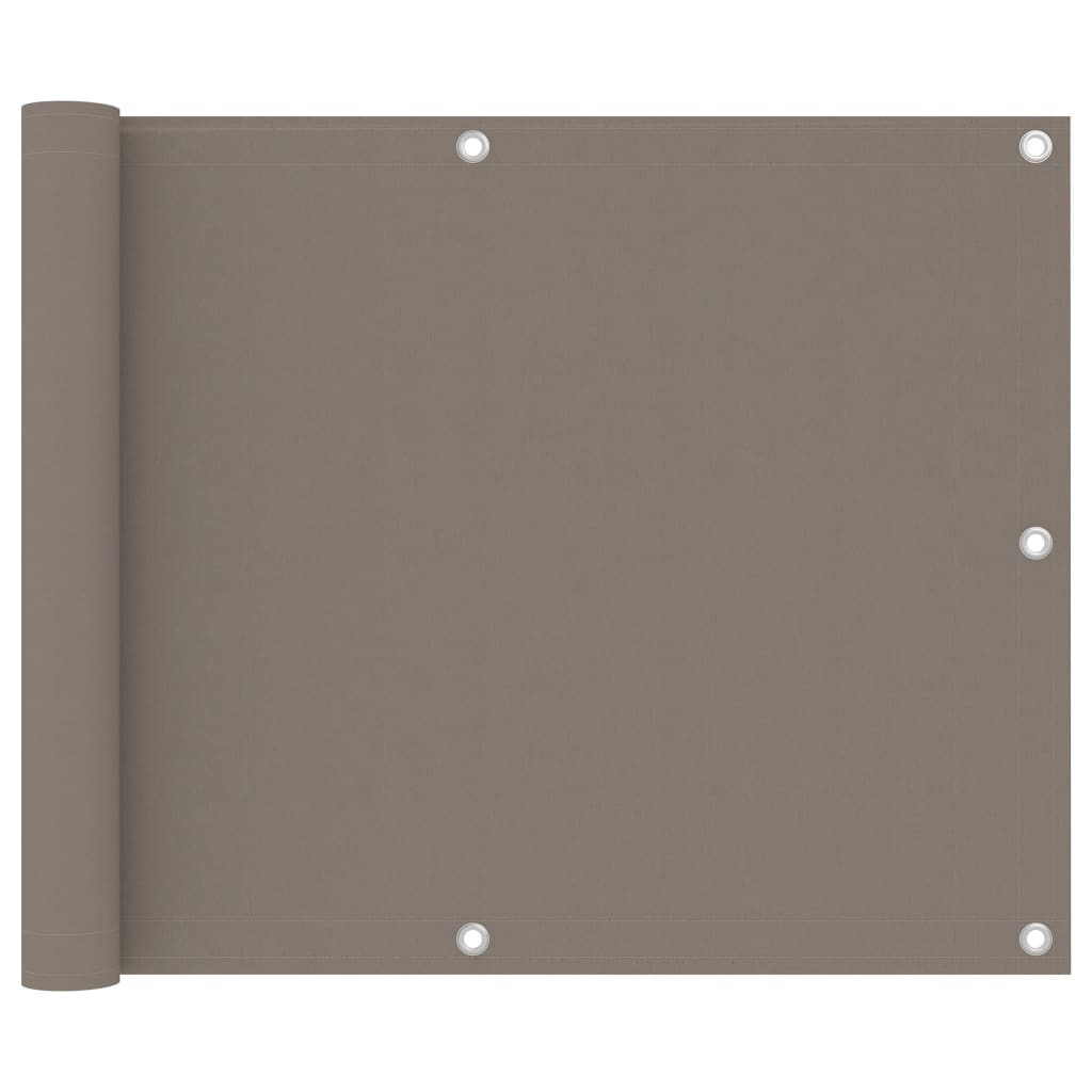Vidaxl Balcony Screen 75x300 cm Tessuto Oxford Taupe