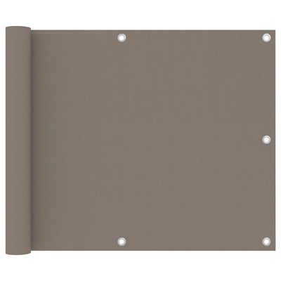 Vidaxl Balcony Screen 75x300 cm Tessuto Oxford Taupe