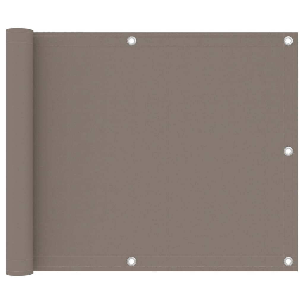 Vidaxl Balcony Screen 75x400 cm Tessuto Oxford Taupe