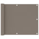 Vidaxl Balcony Screen 75x400 cm Tessuto Oxford Taupe