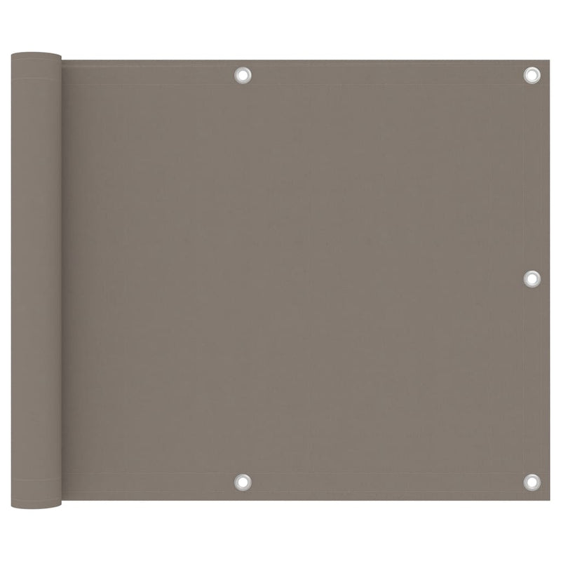 Pantalla de balcón Vidaxl 75x400 CM Oxford Fabric Taupe