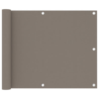 Vidaxl Balcony Screen 75x500 cm Tessuto Oxford Taupe