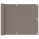 Vidaxl Balcony Screen 75x600 cm Tessuto Oxford Taupe