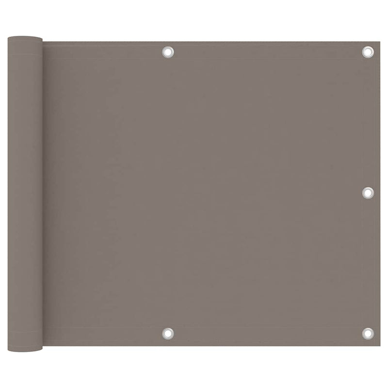 Pantalla de balcón Vidaxl 75x600 CM Oxford Fabric Taupe