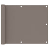 Vidaxl Balcony Screen 75x600 cm Tessuto Oxford Taupe