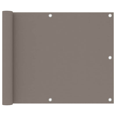 Vidaxl Balcony Screen 75x600 cm Tessuto Oxford Taupe