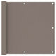 Vidaxl Balcony Screen 90x300 cm Tessuto Oxford Taupe