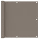Vidaxl Balcony Screen 90x500 cm Tessuto Oxford Taupe