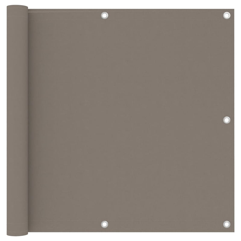 Vidaxl Balcony Screen 90x500 cm Tessuto Oxford Taupe