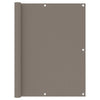 Vidaxl Balcony Screen 120x600 cm Tessuto Oxford Taupe
