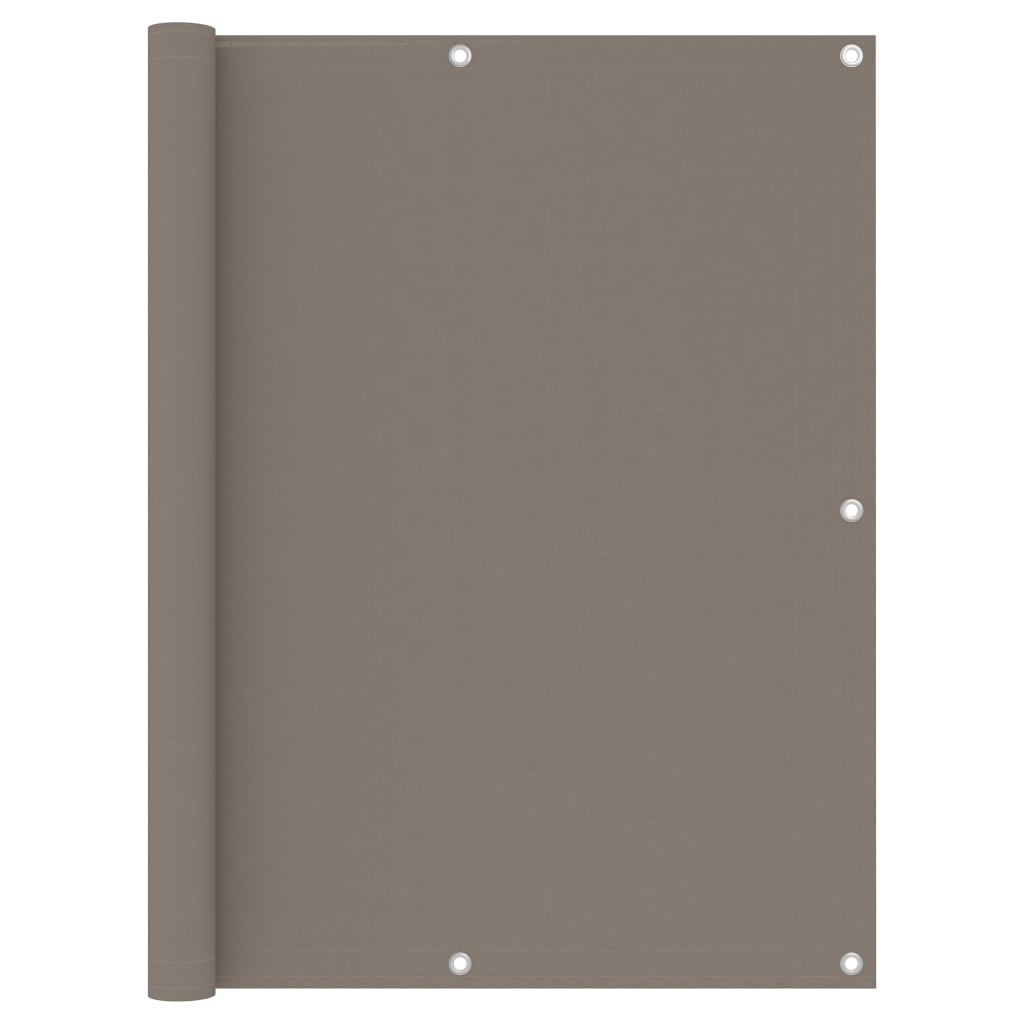 Vidaxl Balcony Screen 120x600 cm Tessuto Oxford Taupe