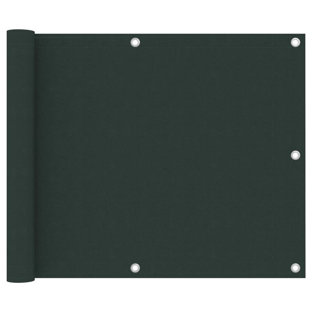 Pantalla de balcón Vidaxl 75x400 CM Oxford Fabric Dark Green