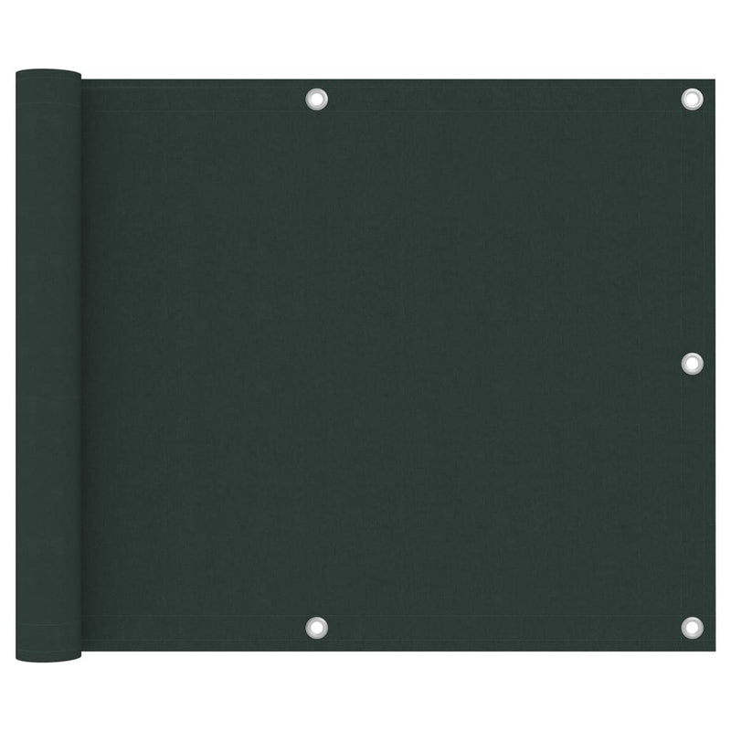 Vidaxl balkonscherm 75x500 cm oxford stof donkergroen